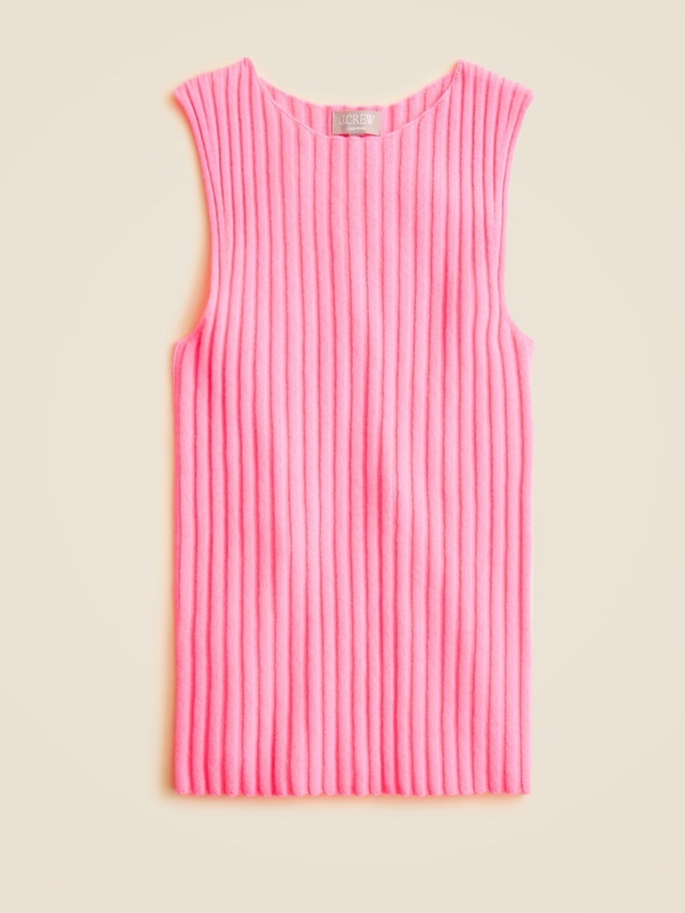 J crew neon capri Wide-rib cashmere sweater shell